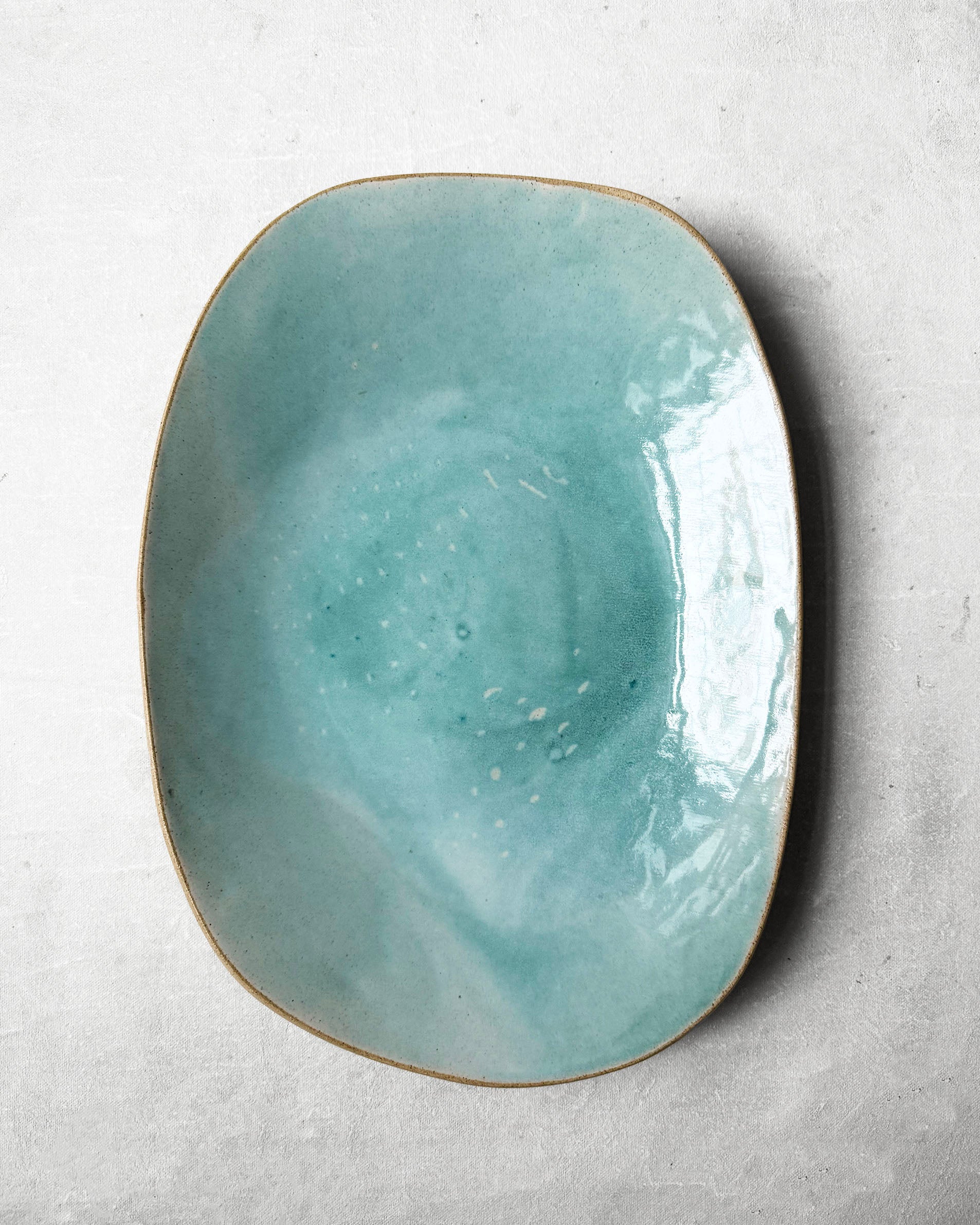 Large Serving Platter in Lagoon