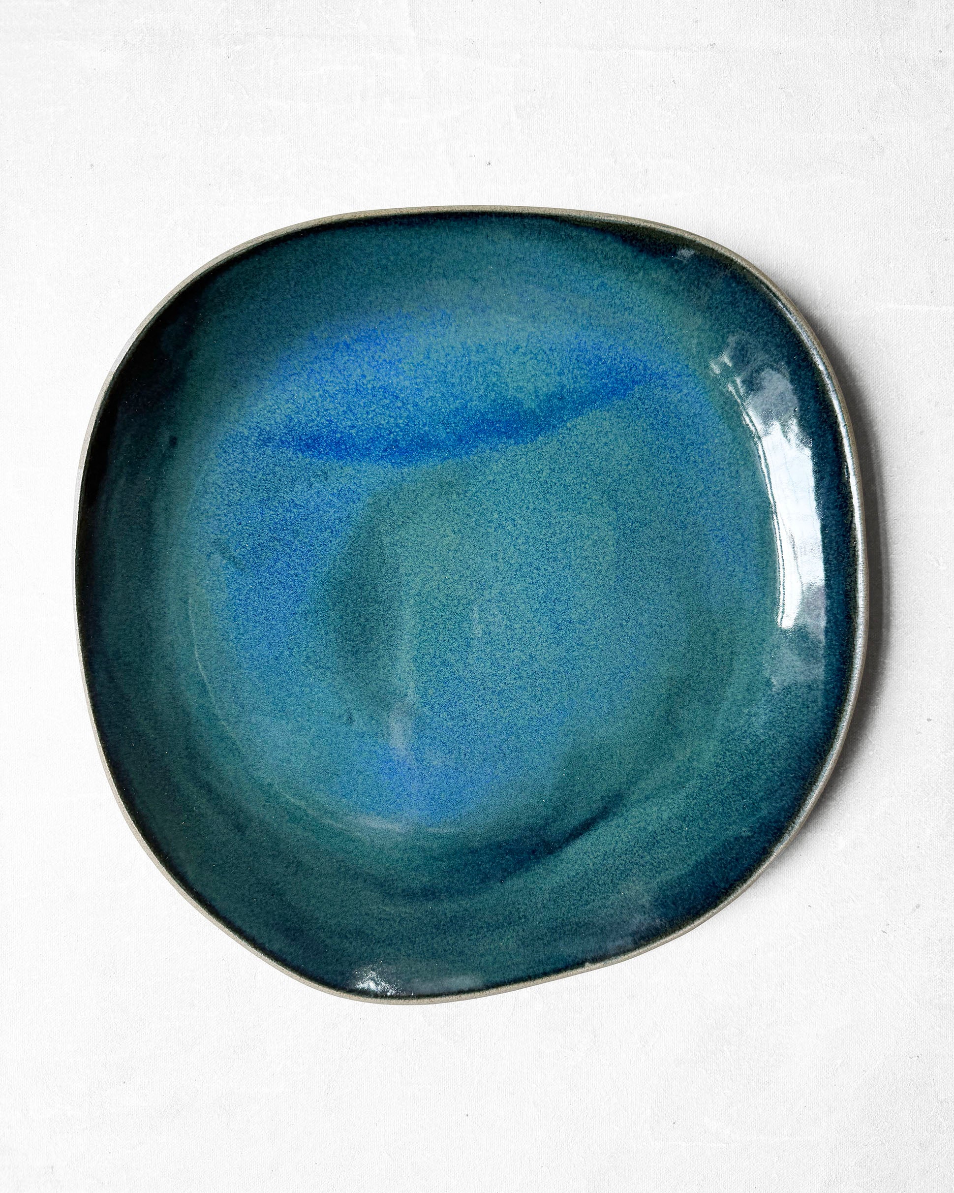 Large Round Serving Platter in Jade
