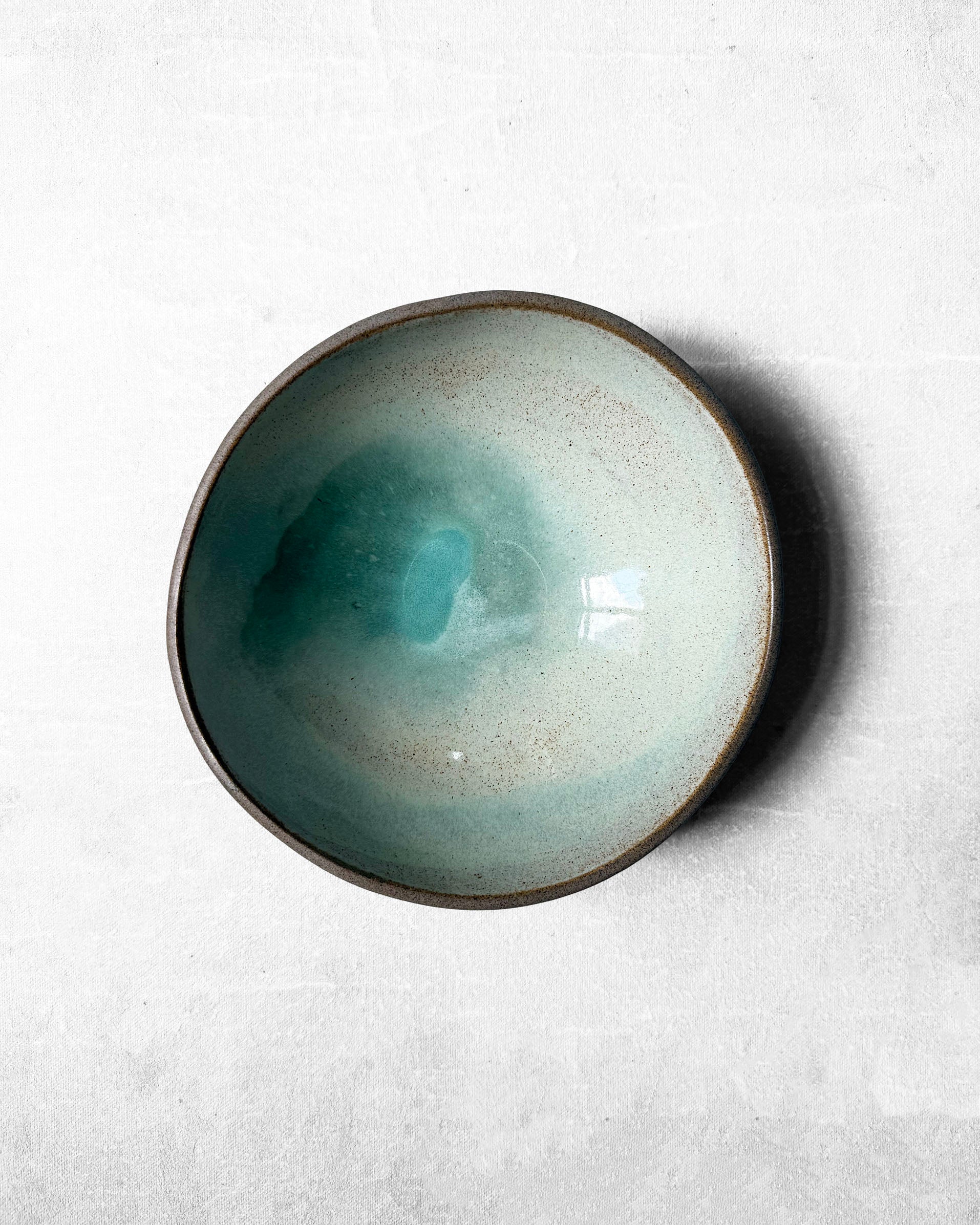 Breakfast Bowl in Aqua Ripple