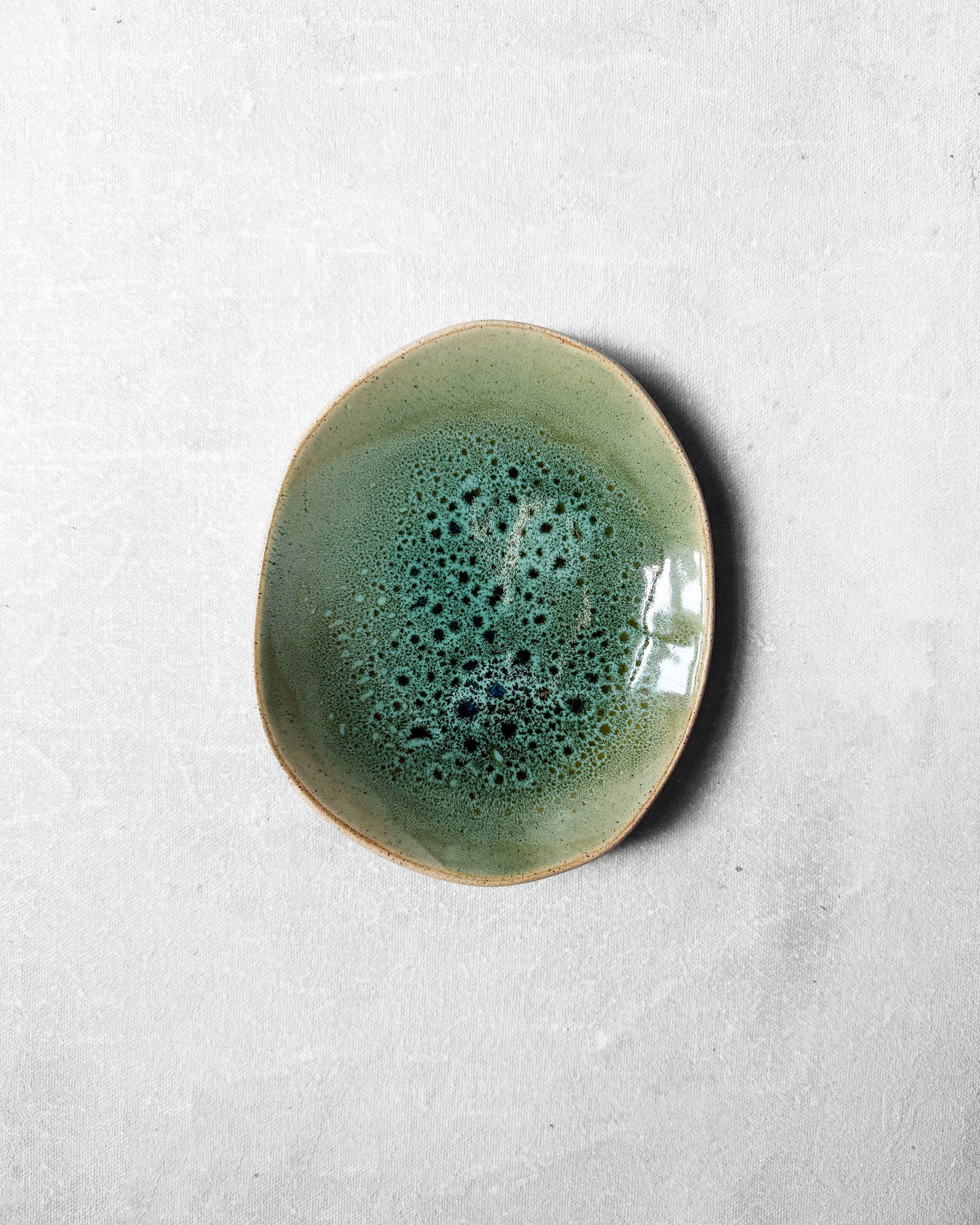 Tapas Plate in Speckled Verde