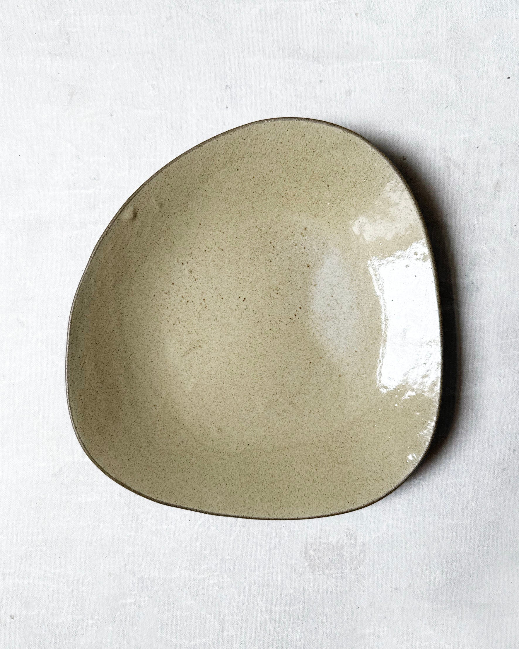 Everyday Plate in Gloss Oatmeal