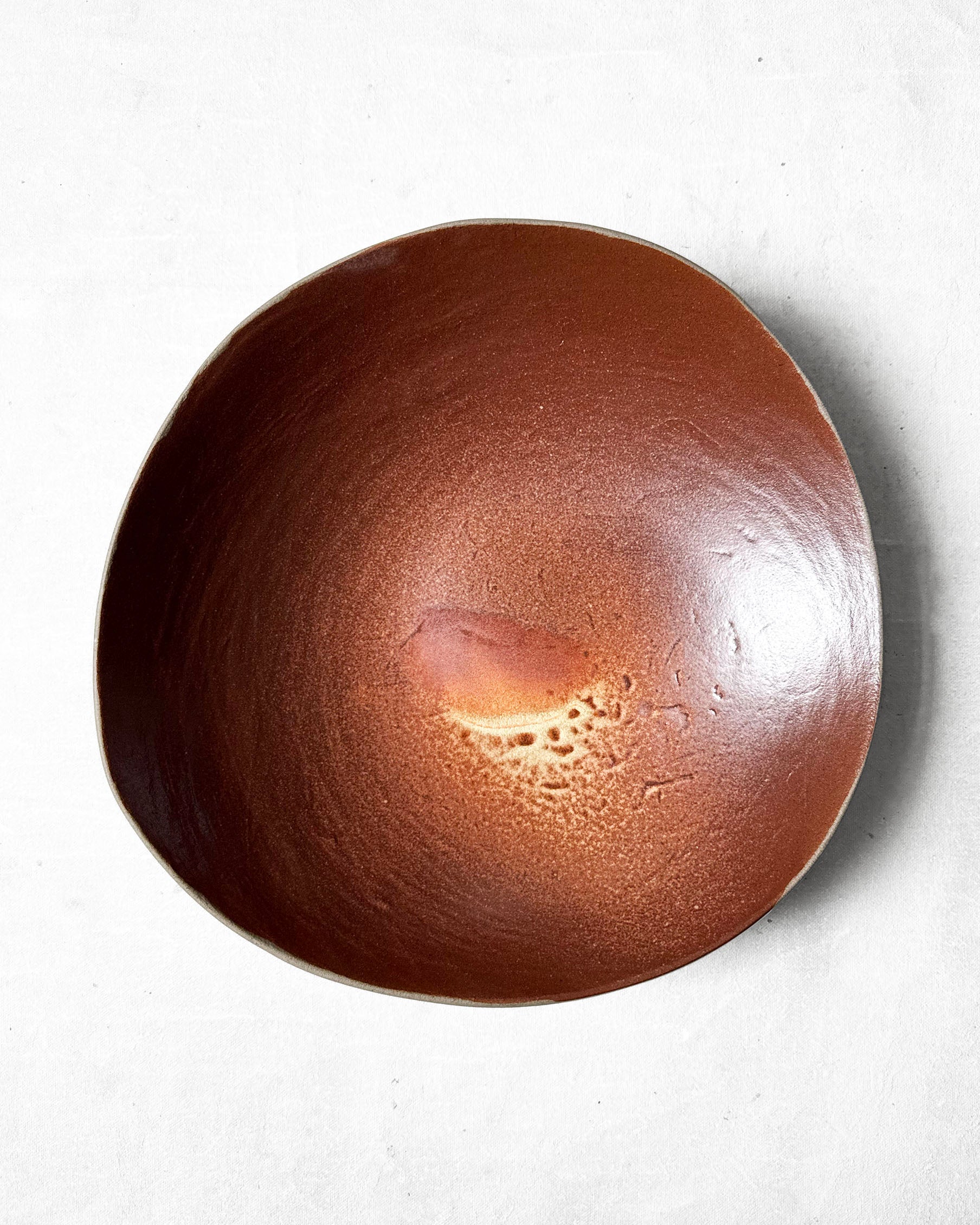Salad Bowl in Satin Terracotta