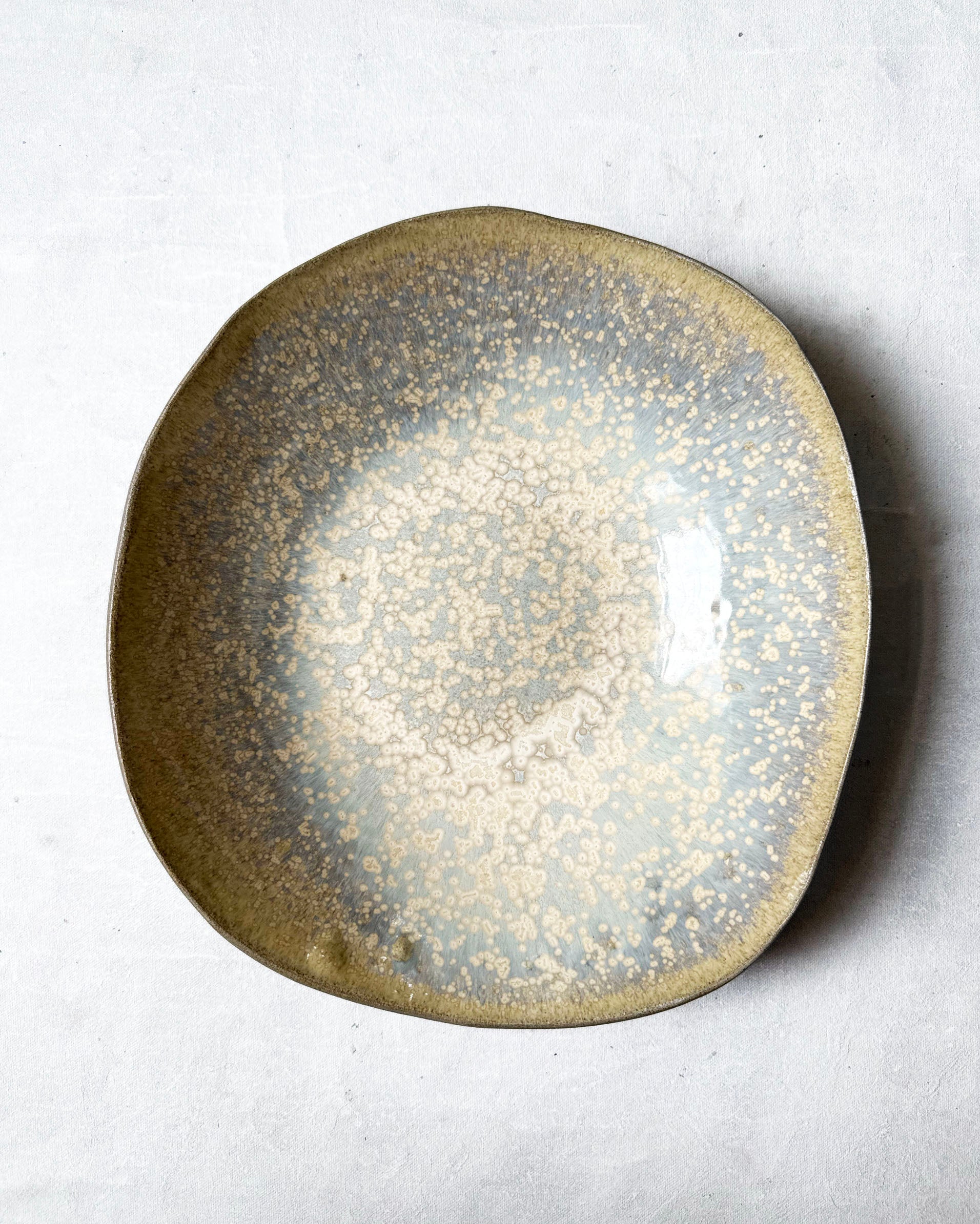 Salad Bowl in Marbled Beige