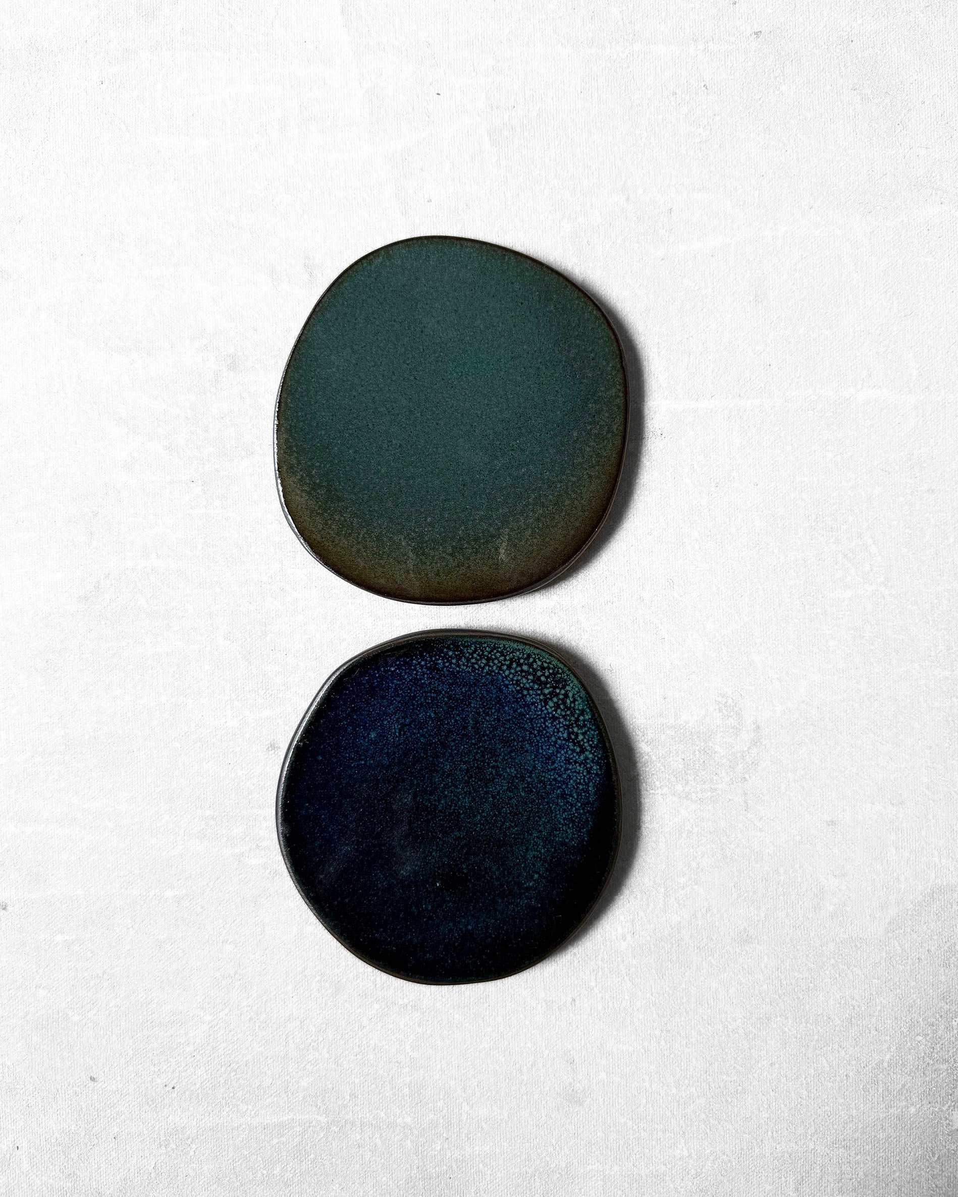 Coaster Set in Jade & Midnight