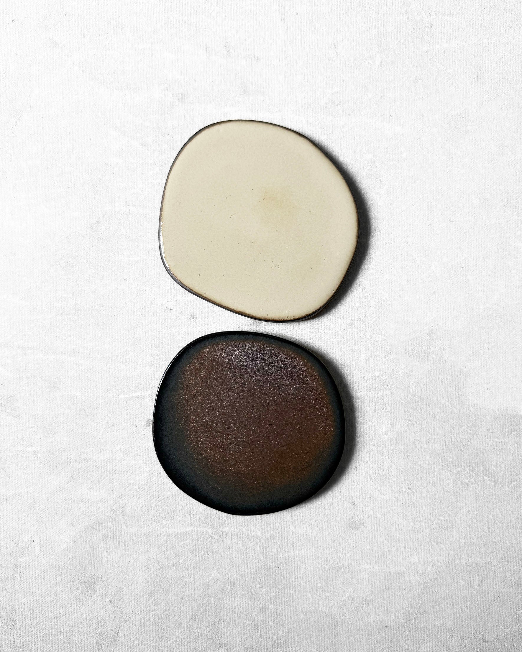 Coaster Set in Linen & Copper