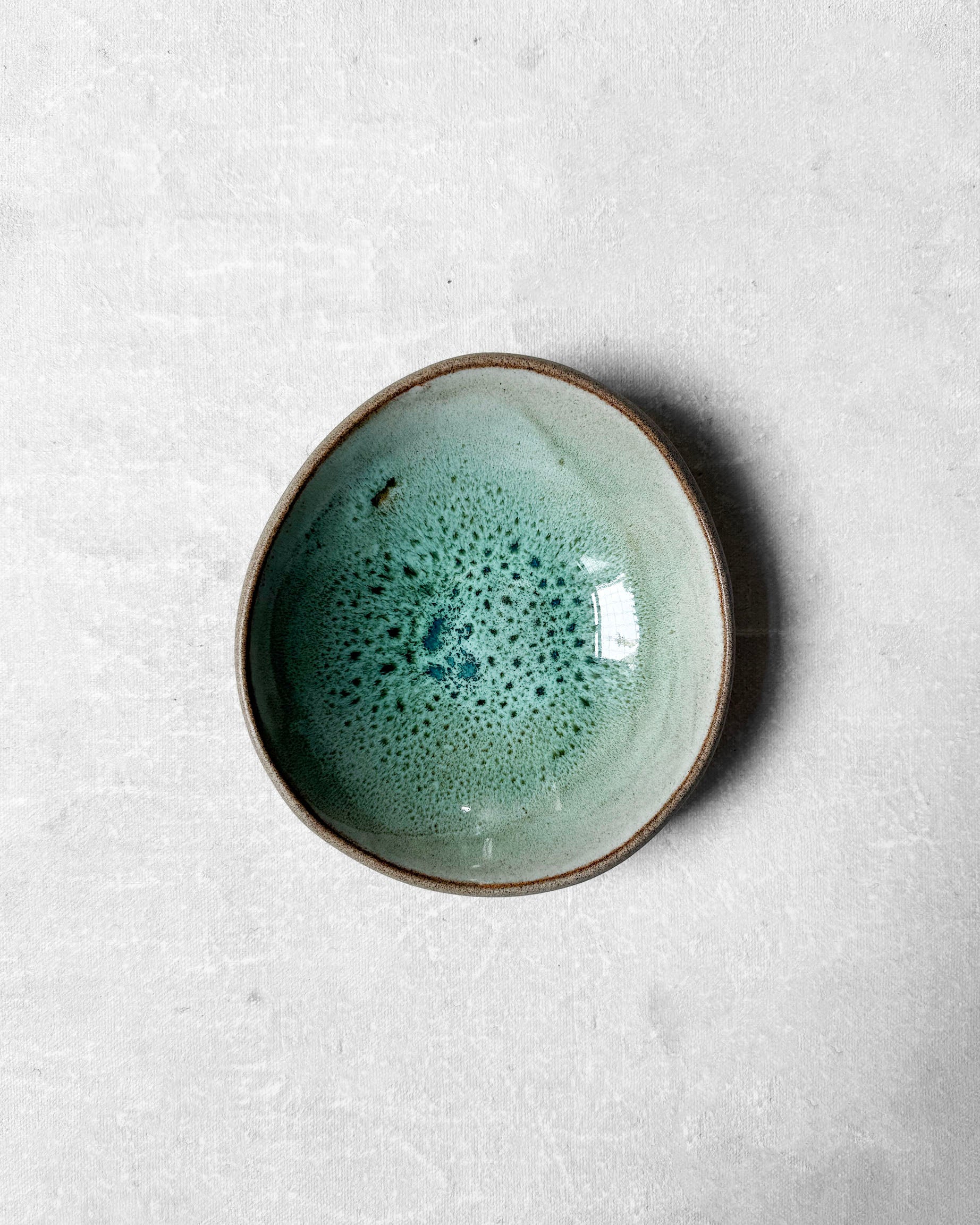 Tapas Plate in Speckled Emerald