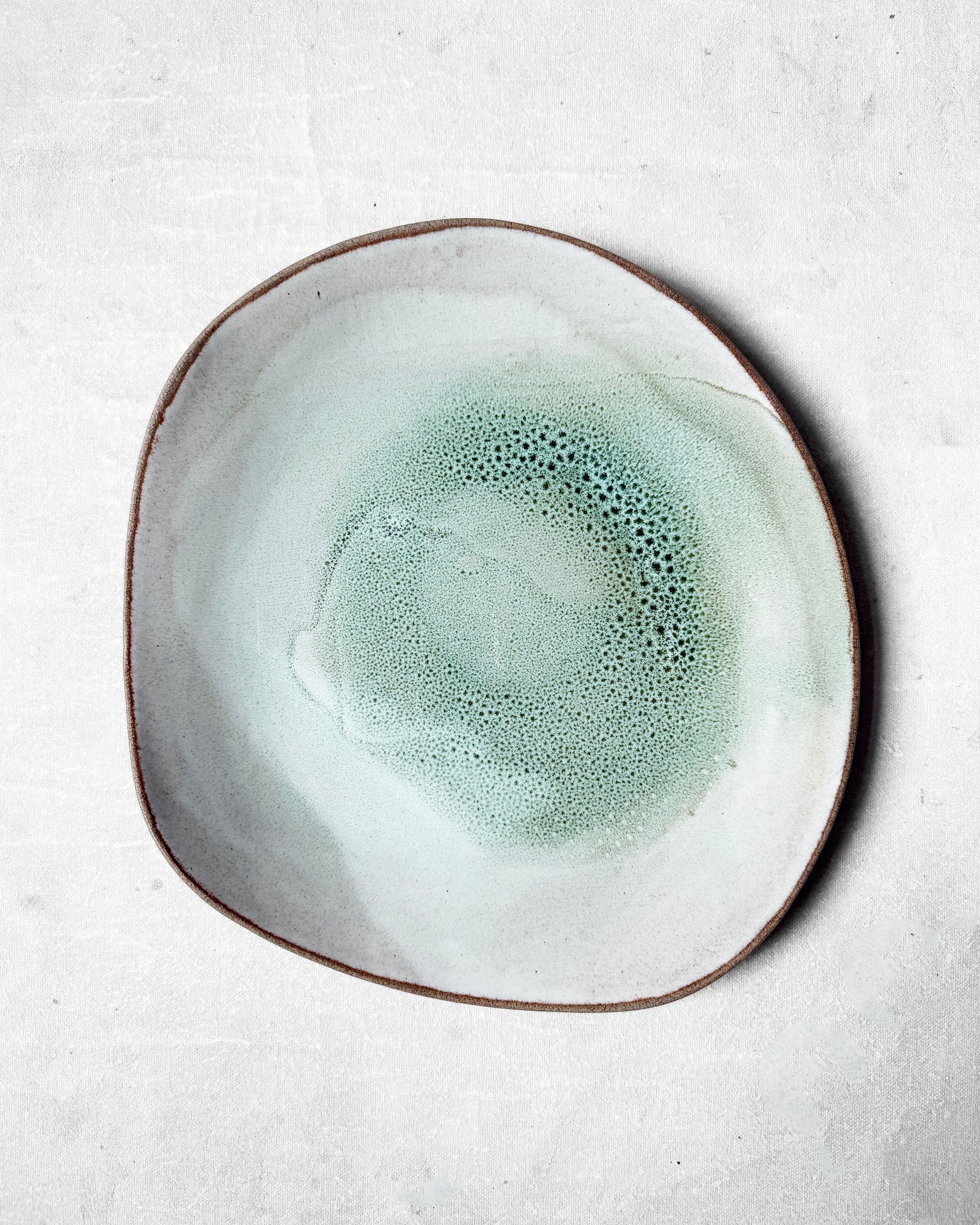 Dinner Plate in Speckled Emerald
