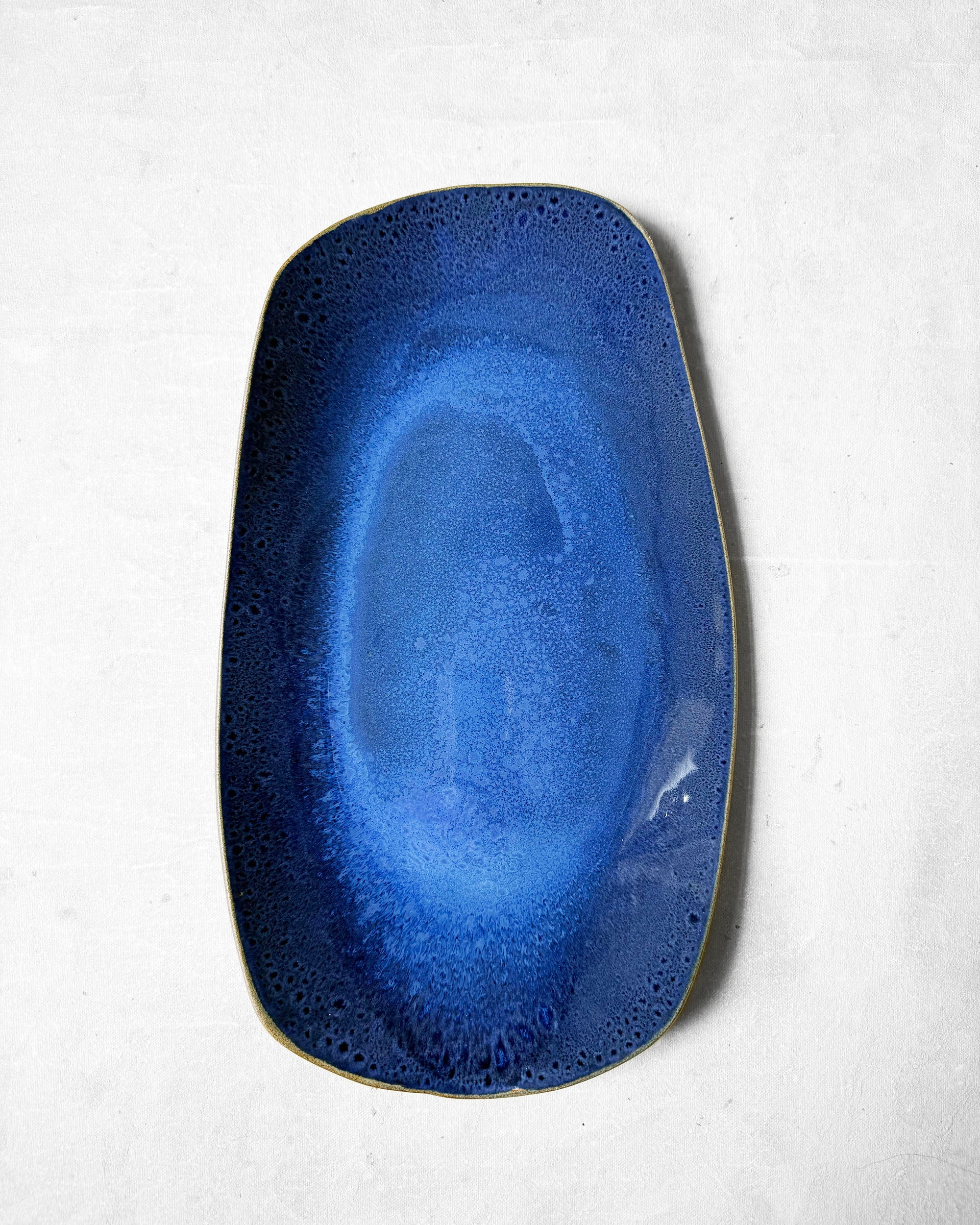 Large Serving Platter in Electric Blue