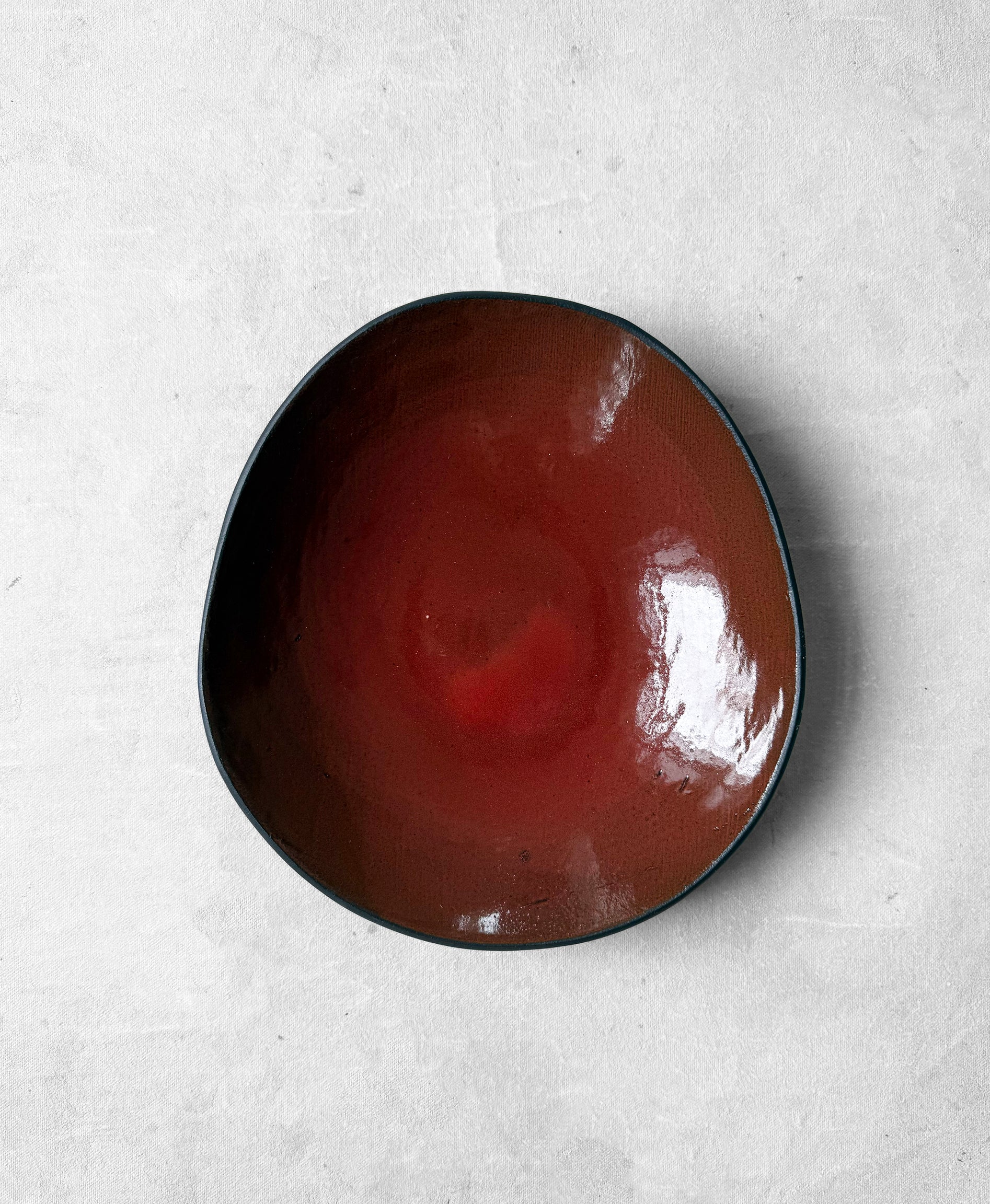 Pasta Bowl in Deep Crimson