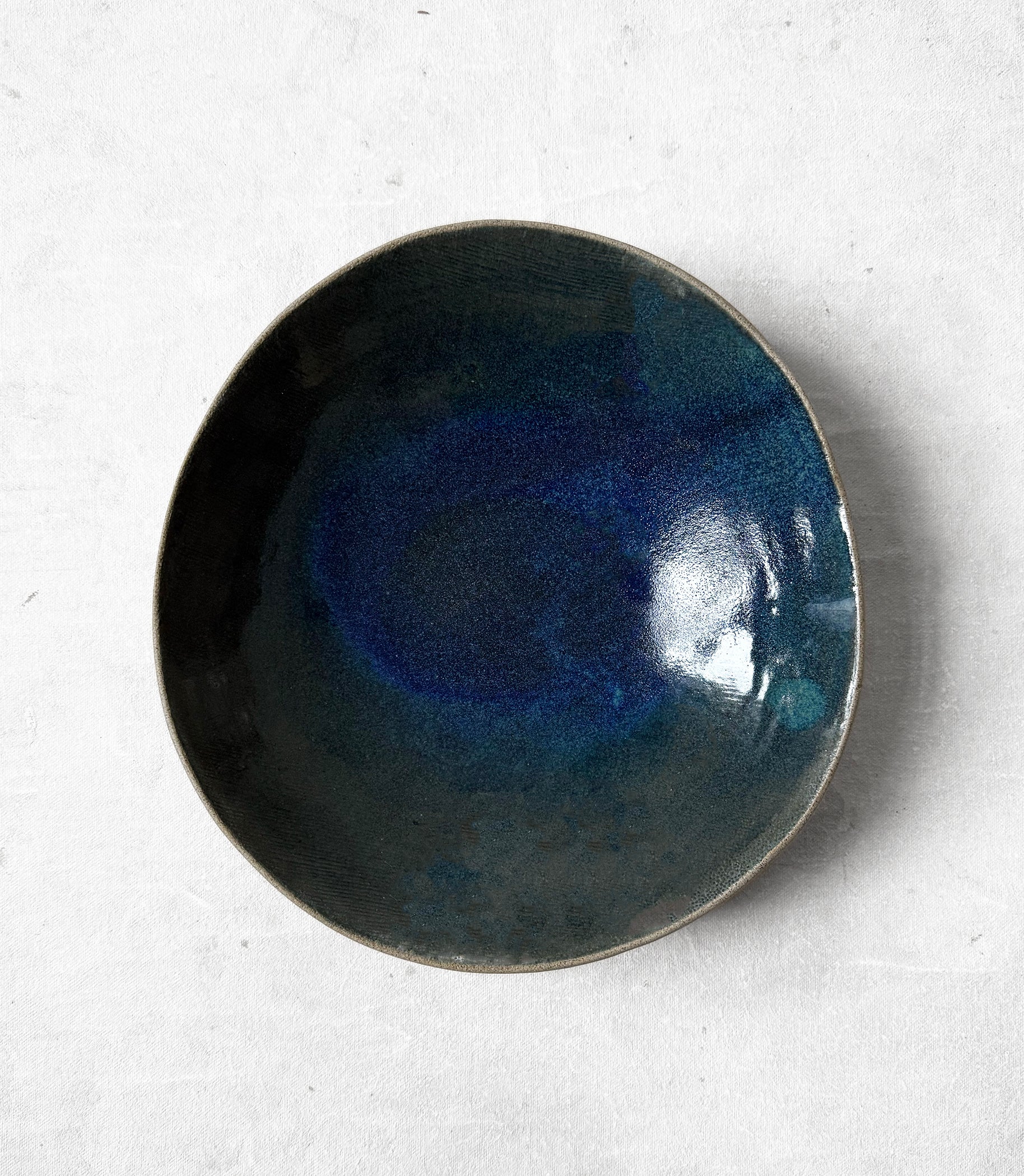 Pasta Bowl in Electric Blue Swirl