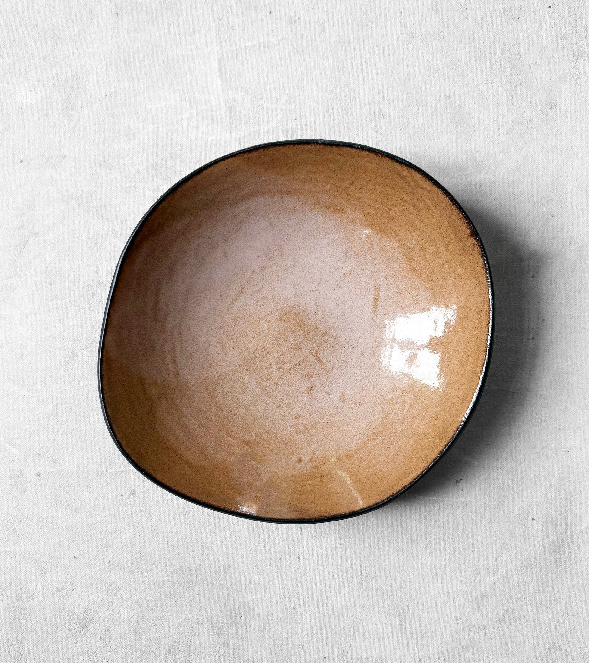Pasta Bowl in Glossy Apricot