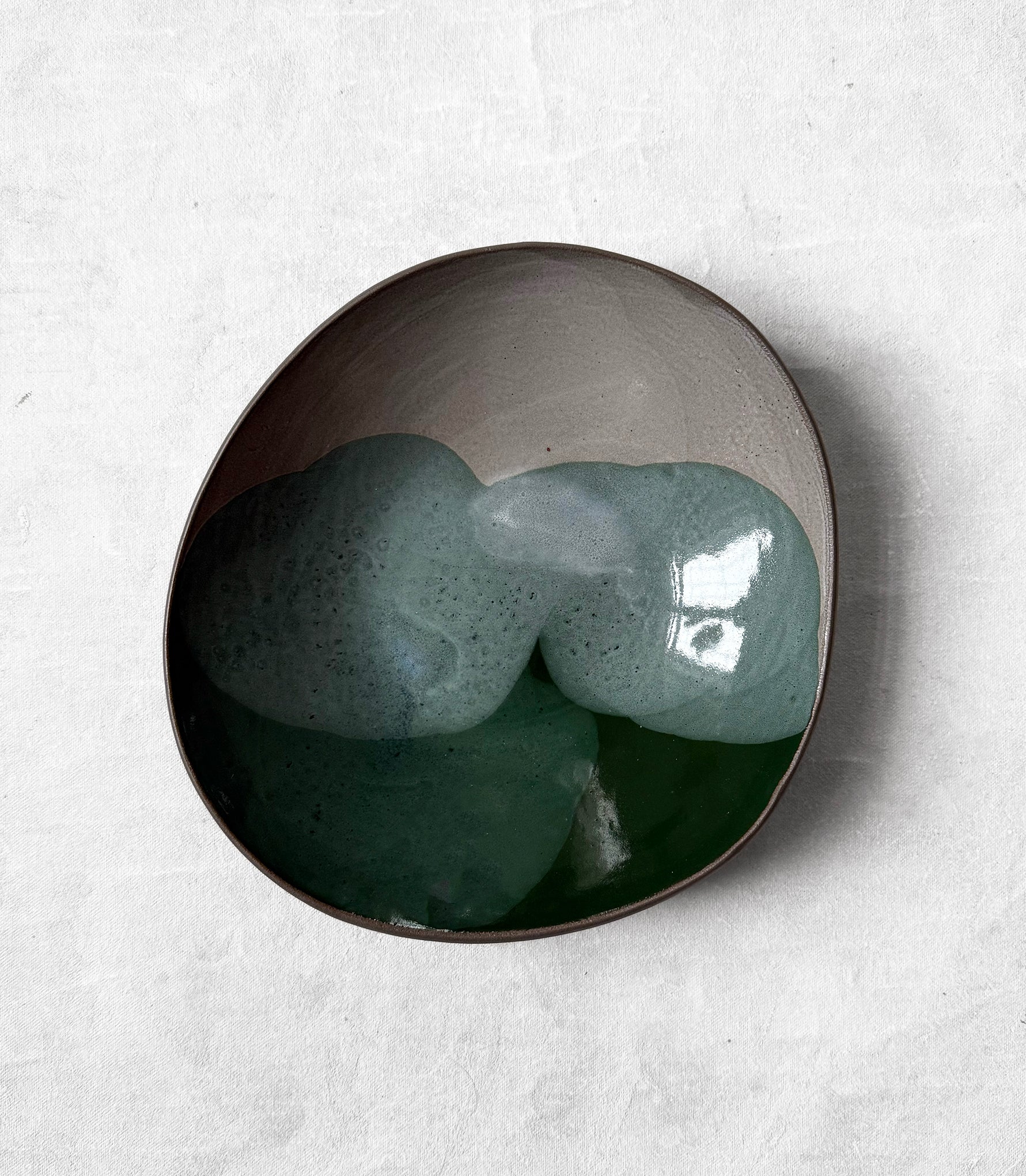 Pasta Bowl in Green Splash