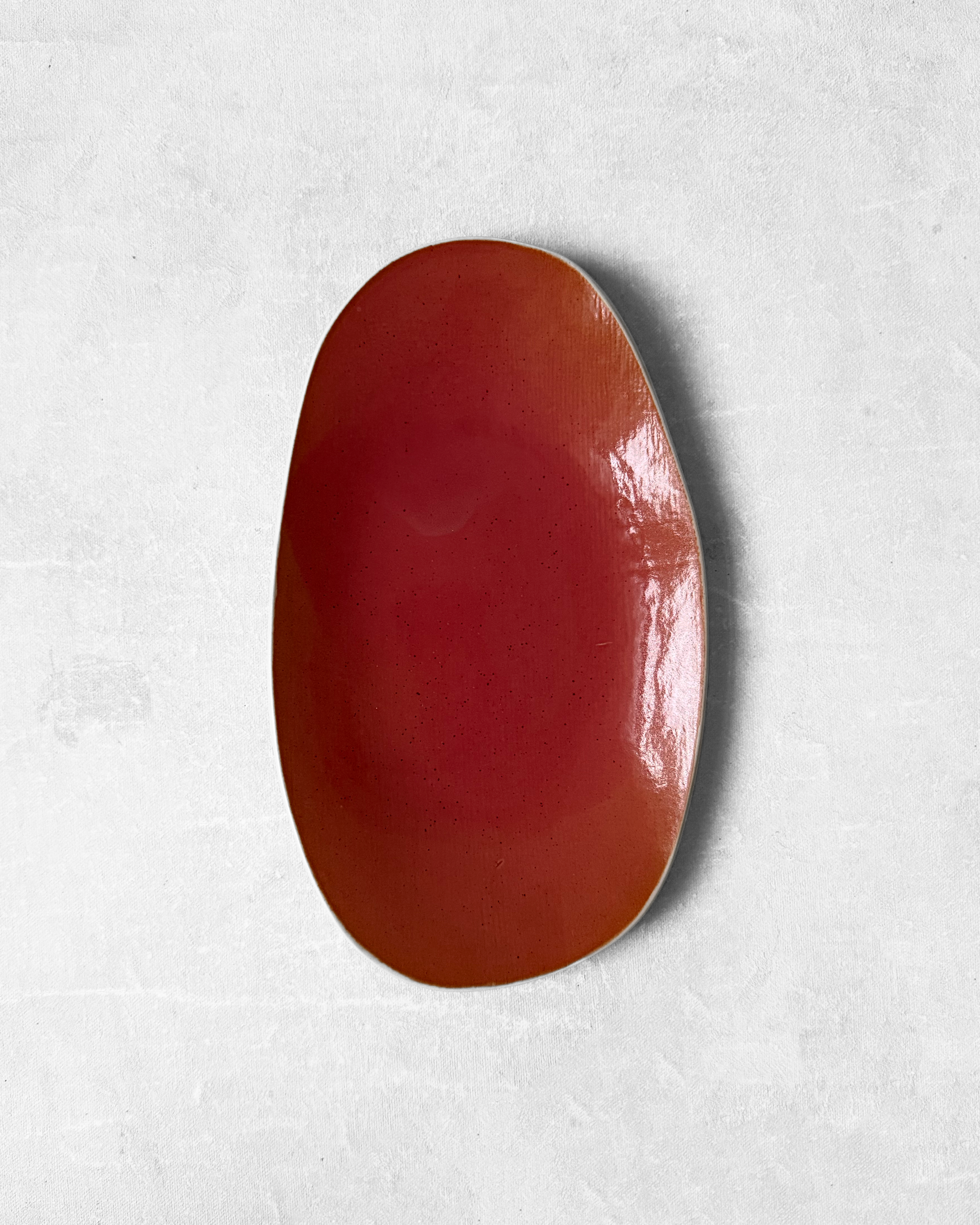 Small Serving Platter in Solar Ruby